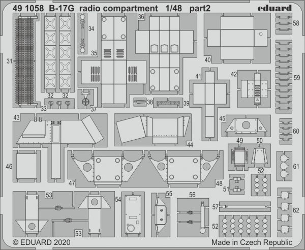 Eduard 491058 B-17G radio compartment 1/48 HK MODELS