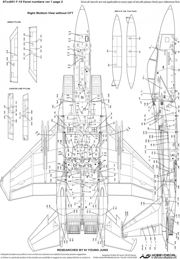 HobbyDecal ST48051V1 F-15 Panel numbers ver 1 1/48