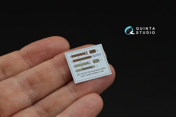 Quinta Studio QR+48123 WWII Imperial Japanese Army seat belts (3D decal with metal buckles) (All kits) 1/48