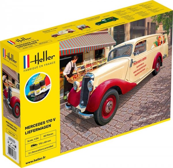 Heller 56736 Mercedes 170 V Lieferwagen - Starter Kit 1/24