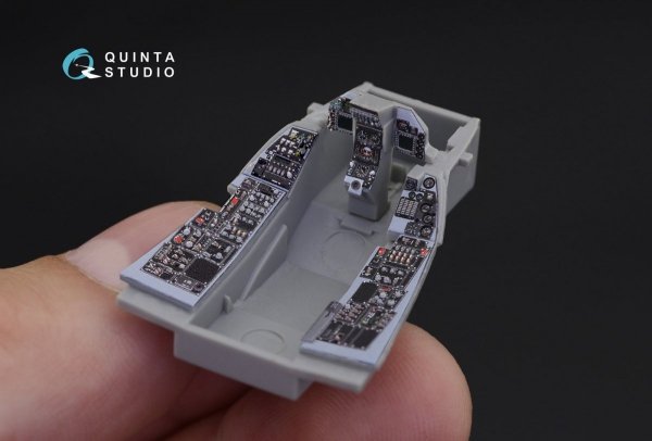 Quinta Studio QD48194 F-16С 3D-Printed &amp; coloured Interior on decal paper (for Kinetic kit) 1/48