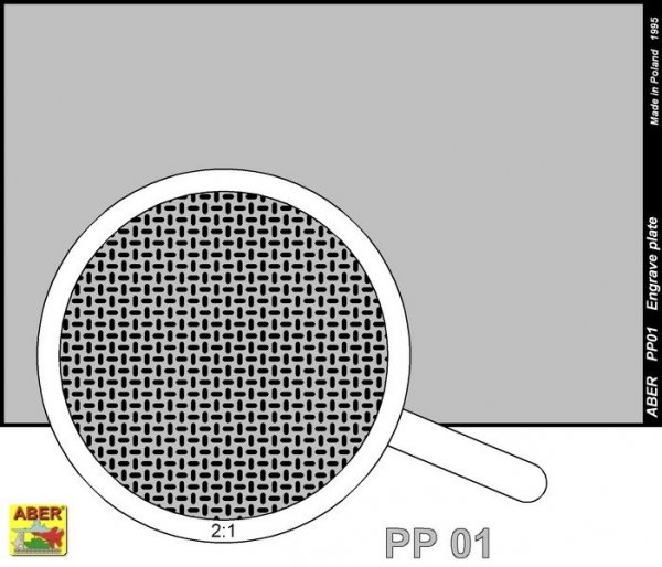 Aber PP01 Engrave plate (88 x 57mm) - pattern 01