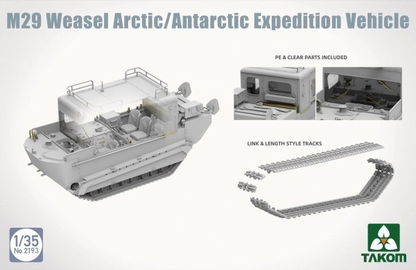 Takom 2193 M29 Weasel Arctic/Antarctic Expedition Vehicle 1/35