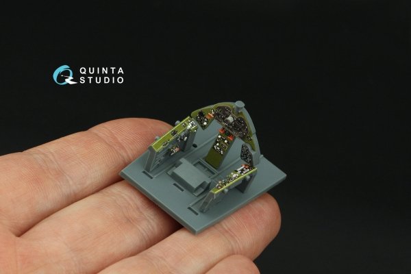 Quinta Studio QD48413 F6F-3E/N Hellcat 3D-Printed &amp; coloured Interior on decal paper (Eduard) 1/48