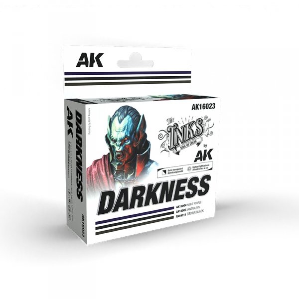 AK Interactive AK16023 DARKNESS – INK SET 3x30ml