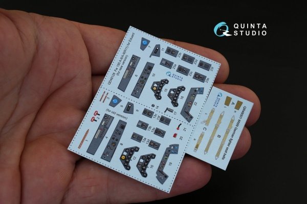 Quinta Studio QD48128 Fw 190 A-8/A-9 (R11) 3D-Printed &amp; coloured Interior on decal paper (for Eduard kit) 1/48