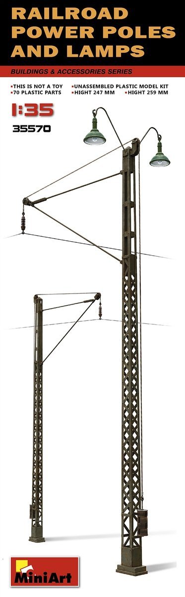 MiniArt 35570 RAILROAD LAMPS / POWER POLES 1/35