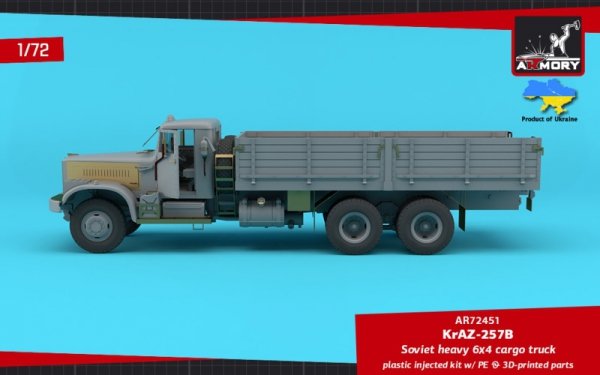 Armory Models 72451 KrAZ-257B Soviet Era Heavy Duty 6x4 cargo truck 1/72