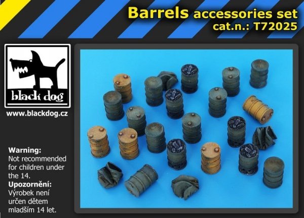 Black Dog T72025 Barrels accessories set 1/72