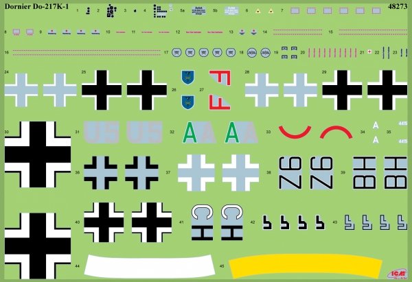 ICM 48273 Do 217K-1 WWII German bomber 1/48