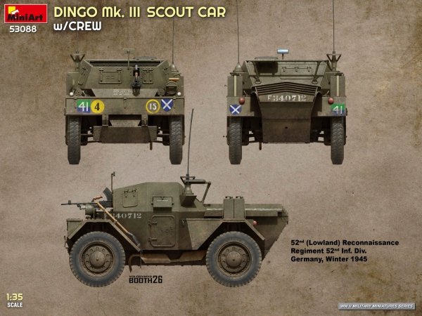 MiniArt 53088 DINGO Mk. III SCOUT CAR w/CREW 1/35