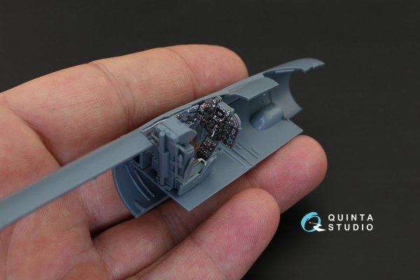 Quinta Studio QD48129 MiG-21PFM (grey color panels) 3D-Printed &amp; coloured Interior on decal paper (for Eduard kit) 1/48