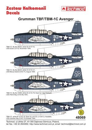 Techmod 48069 - Grumman TBM-1C Avenger (1:48)