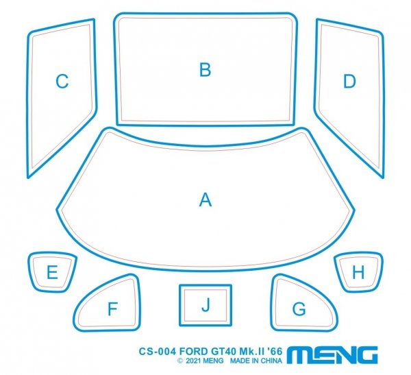 Meng Model CS-004 Ford GT40 Mk.II 1/24