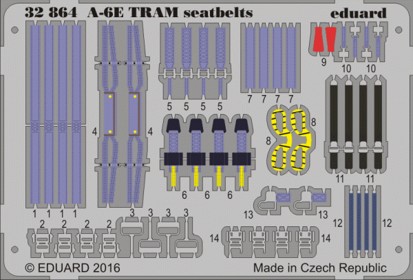 Eduard  32864 A-6E TRAM seatbelts TRUMPETER 1/32 