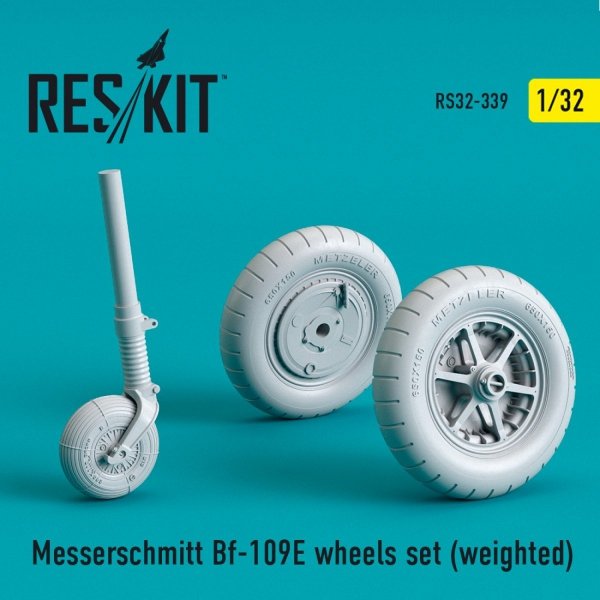 RESKIT RS32-0339 BF-109E WHEELS SET (WEIGHTED) 1/32