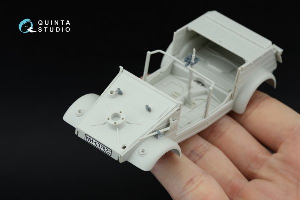 Quinta Studio QD+35151 Kubelwagen Type 82 3D-Printed &amp; coloured Interior on decal paper (Meng VS-016) (with 3D-printed resin parts) 1/35