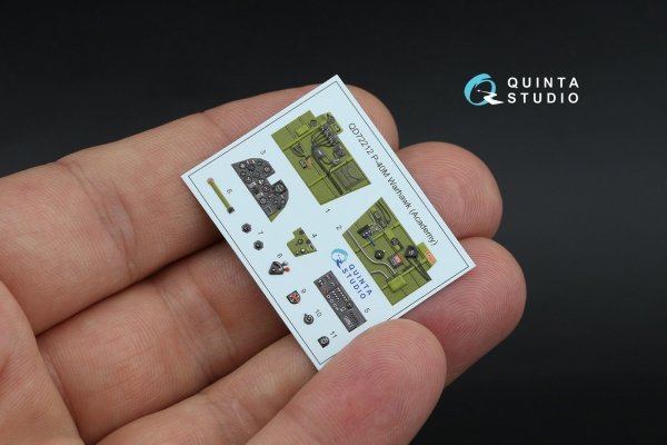Quinta Studio QD+72212 P-40M Warhawk 3D-Printed &amp; coloured Interior on decal paper (Academy) (with 3D-printed resin parts) 1/72