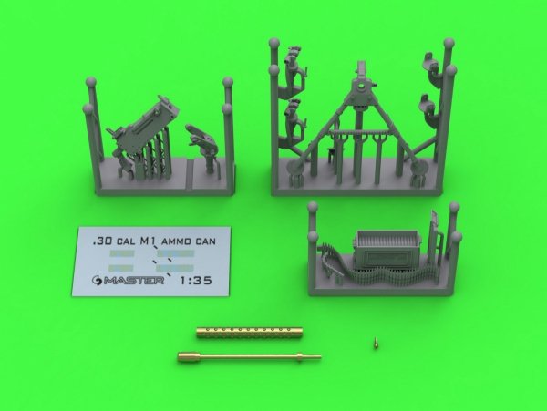 Master GM-35-088 Browning M1919 A4 .30 cal (7,62mm) - karabin maszynowy na trójnogu M2 (ze skrzynką amunicyjną M1) 1/35