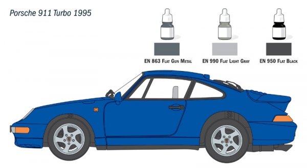 Italeri 72013 Porsche 911 - Complete Set For Modeling - Starter kit 1/24