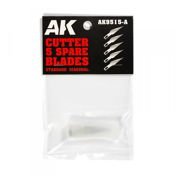 AK Interactive AK9515-A STANDARD DIAGONAL (5 SPARE BLADES) FOR AK HOBBY KNIFE