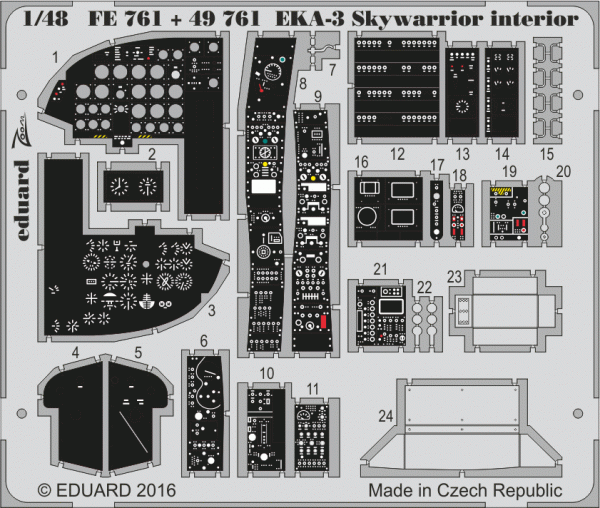 Eduard FE761 EKA-3 Skywarrior interior 1/48 Trumpeter