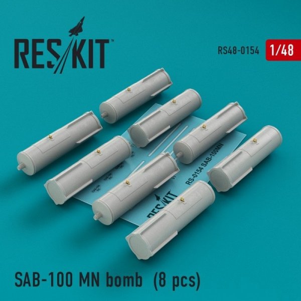 RESKIT RS48-0154 AB-100 MN bomb (8 pcs) 1/48