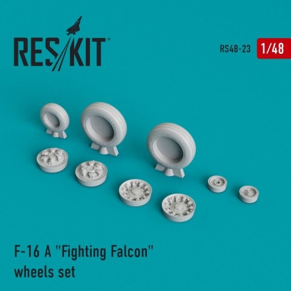 RESKIT RS48-0023 F-16 (A) &quot;Fighting Falcon&quot;resin wheels 1/48