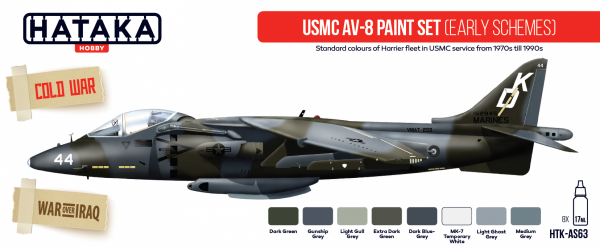 Hataka HTK-AS63 USMC AV-8 paint set (early schemes) (8x17ml)