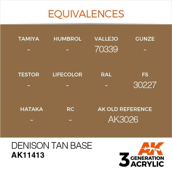 AK Interactive AK11413 Denison Tan Base 17ml