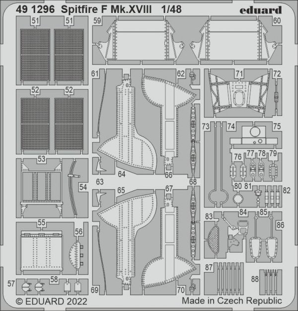 Eduard BIG49348 Spitfire F Mk. XVIII AIRFIX 1/48