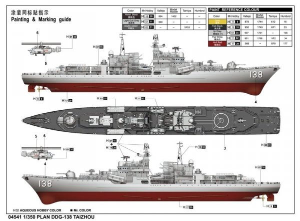 Trumpeter 04541 DDG 138 Taizhou PLA Navy Destroyer (1:350)