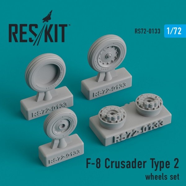 RESKIT RS72-0133 F-8 &quot;CRUSADER&quot; TYPE 2 WHEELS SET 1/72