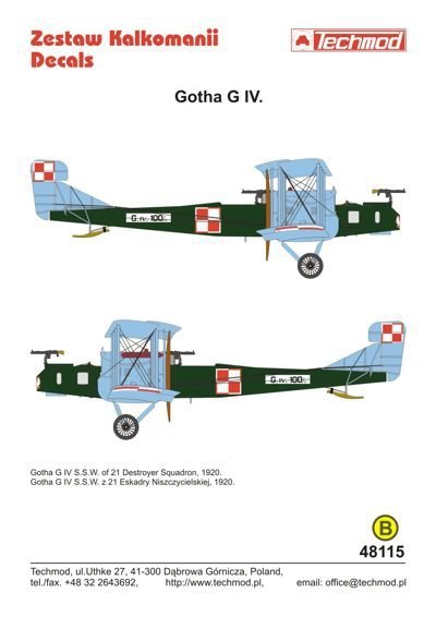 Techmod 48115 Gotha G IV (1:48)