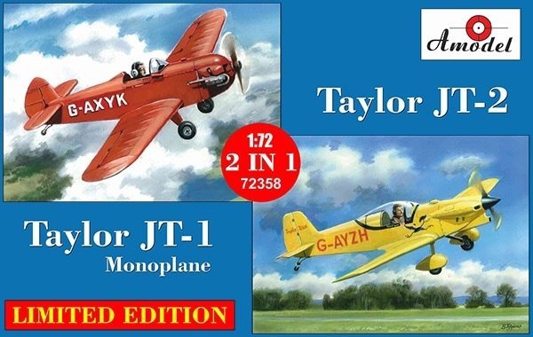 Amodel 72358 Taylor JT-1 Monoplane &amp; Taylor JT-2 1/72
