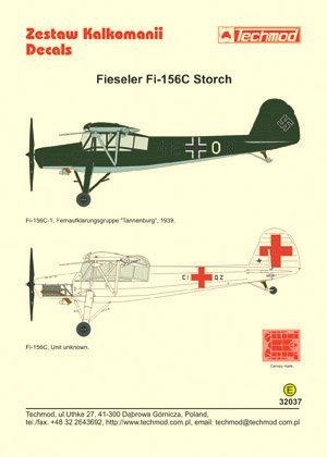 Techmod 32037 - Fieseler Fi 156C Storch (1:32)