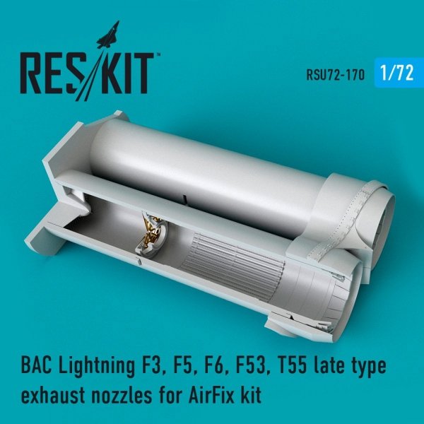 RESKIT RSU72-0170 BAC LIGHTNING (F3, F5, F6, F53, T55) EXHAUST NOZZLES LATE TYPE FOR AIRFIX KIT 1/72