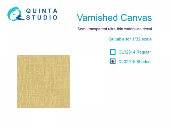 Quinta Studio QL32015 Varnished Canvas, shaded 1/32