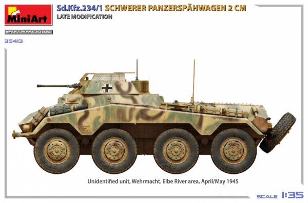 MiniArt 35413 Sd.Kfz.234/1 Schwerer Panzerspähwagen (2 cm). Late Mod 1/35