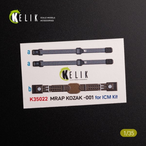KELIK K35022 Kozak-001 Ukrainian MRAP 3D decals for ICM kit 1/35