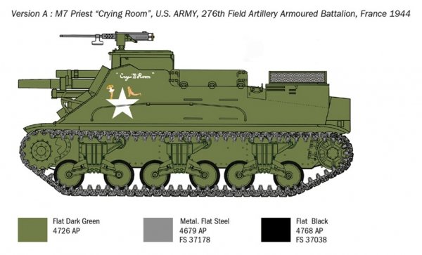 Italeri 6580 M7 Priest Howitzer Motor Carriage 1/35