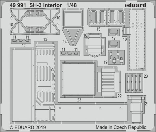 Eduard 49991 SH-3 interior 1/48 HASEGAWA