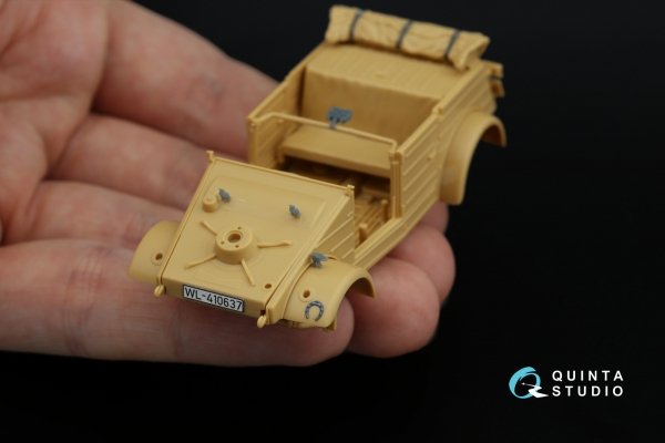 Quinta Studio QD+48546 Kubelwagen Type 82 3D-Printed &amp; coloured Interior on decal paper (Tamiya) (with 3D-printed resin parts)  1/48