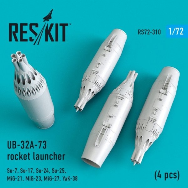 RESKIT RS72-0310 UB-32A-73 rocket launcher (4 pcs) 1/72