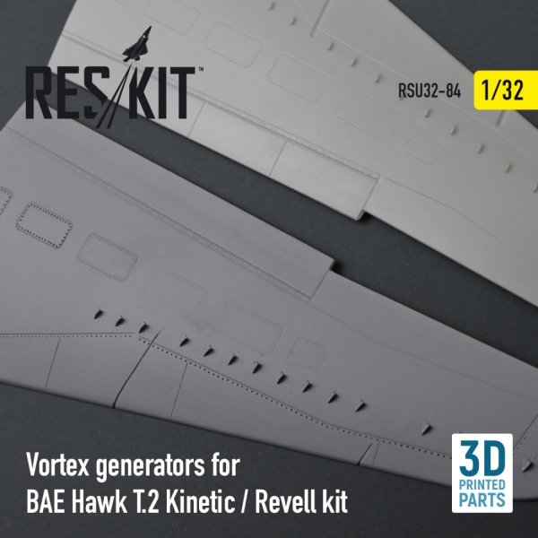 RESKIT RSU32-0084 VORTEX GENERATORS FOR BAE HAWK T.2 KINETIC / REVELL KIT (3D PRINTED) 1/32