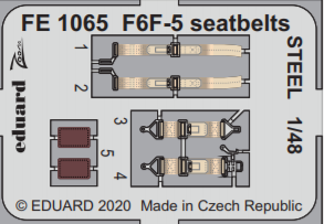 Eduard FE1065 F6F-5 seatbelts STEEL 1/48 EDUARD