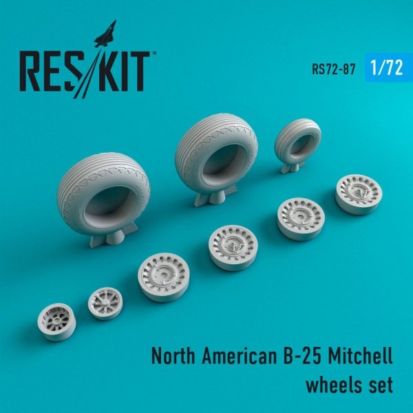 RESKIT RS72-0087 B-25 MITCHELL WHEELS SET 1/72