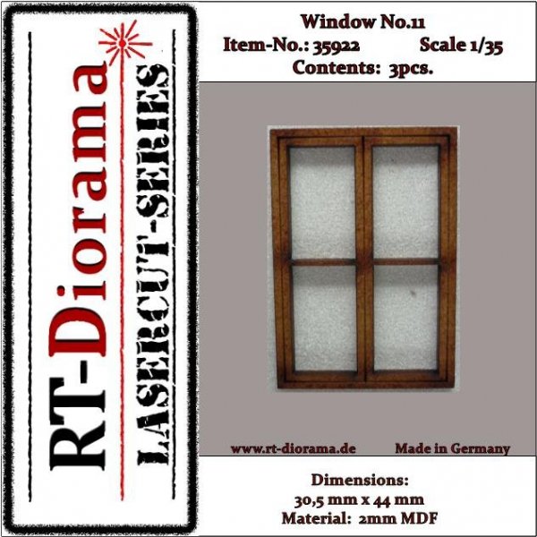 RT-Diorama 35922 Window No.: 11 (3 pcs) 1/35