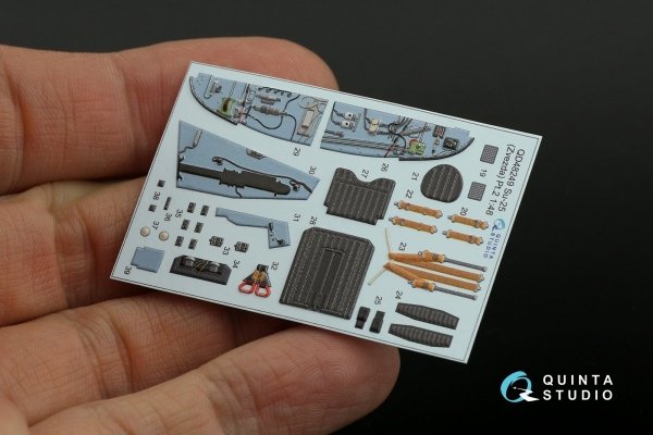 Quinta Studio QD48249 Su-25 3D-Printed &amp; coloured Interior on decal paper (Zvezda) 1/48