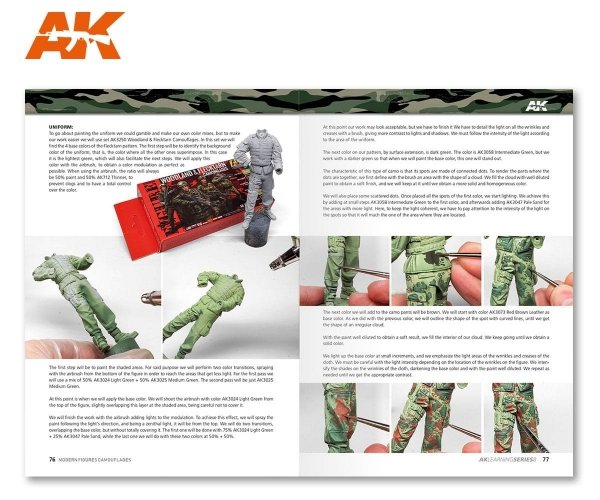 AK Interactive AK247 AK LEARNING 08: MODERN FIGURES CAMOUFLAGES (English)
